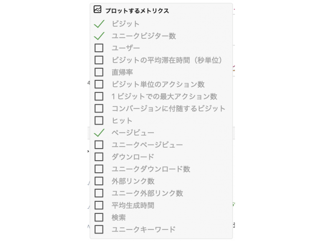 グラフ選択